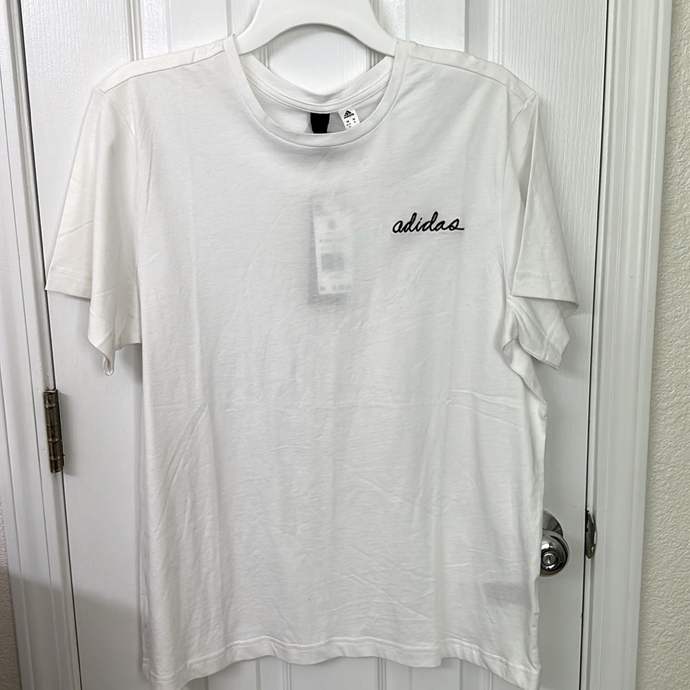 (NWT) White Adidas Women Top (size M)